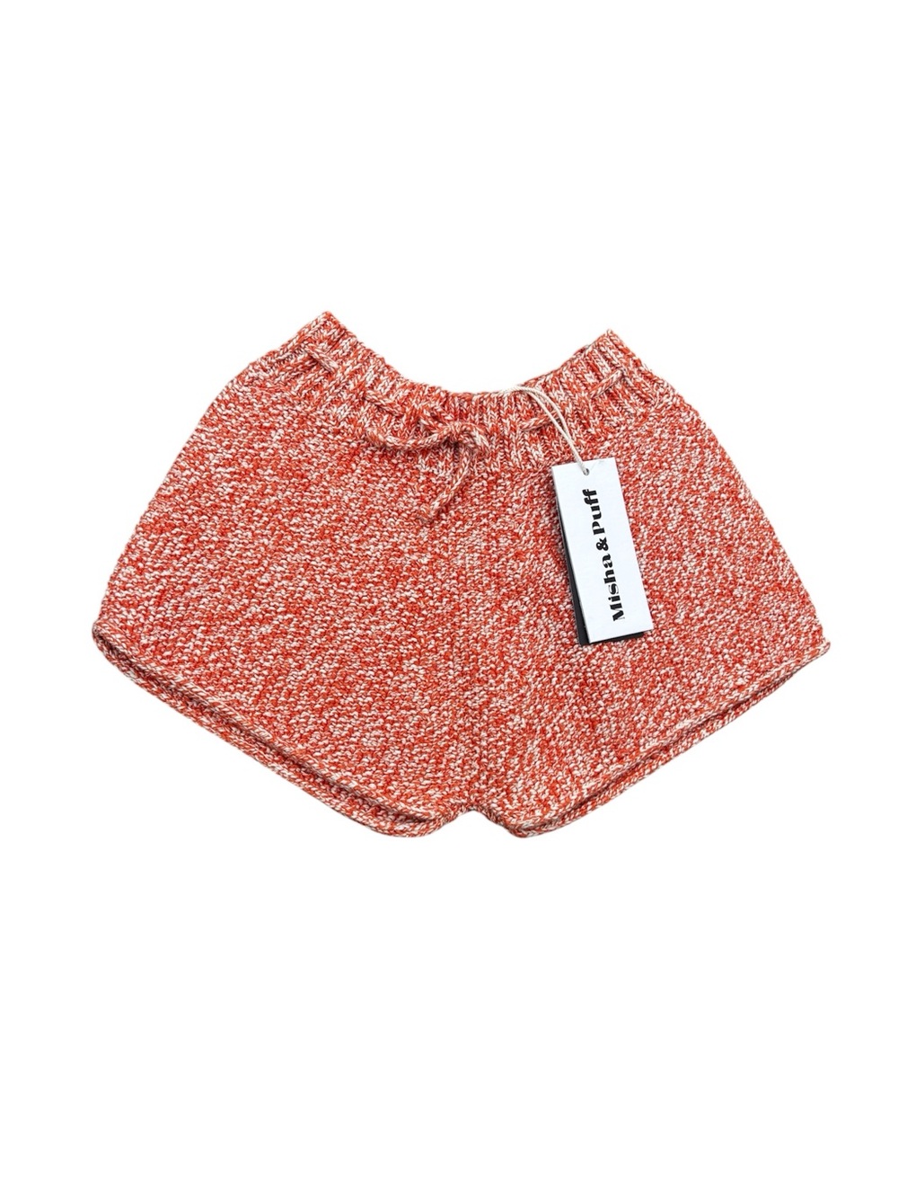 Misha And Puff Orange Marled Knit Kids Shorts